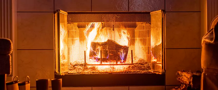 Mendota Hearth Landscape Fireplace Installation in Farmington Hills, Michigan