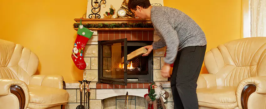 Rusted Metal Fireplace Restoration in Farmington Hills, Michigan